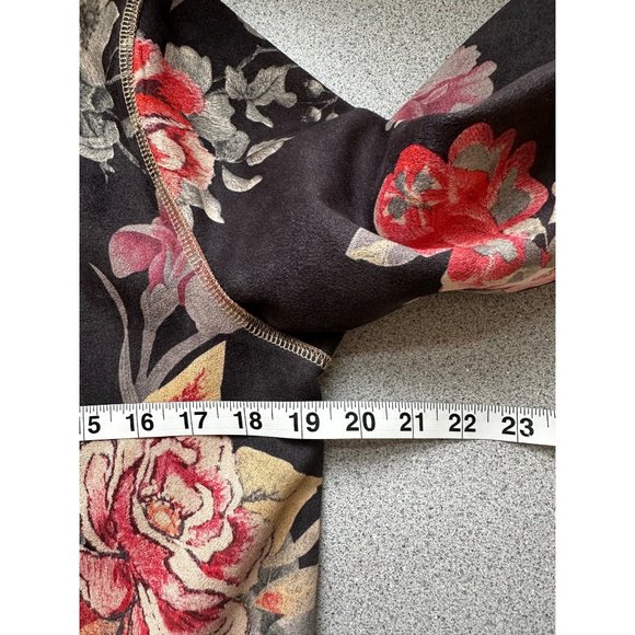 Anthropologie Monarc Gray Open Front Kimono Jacket Women Small Roses Pockets - Picture 9 of 10